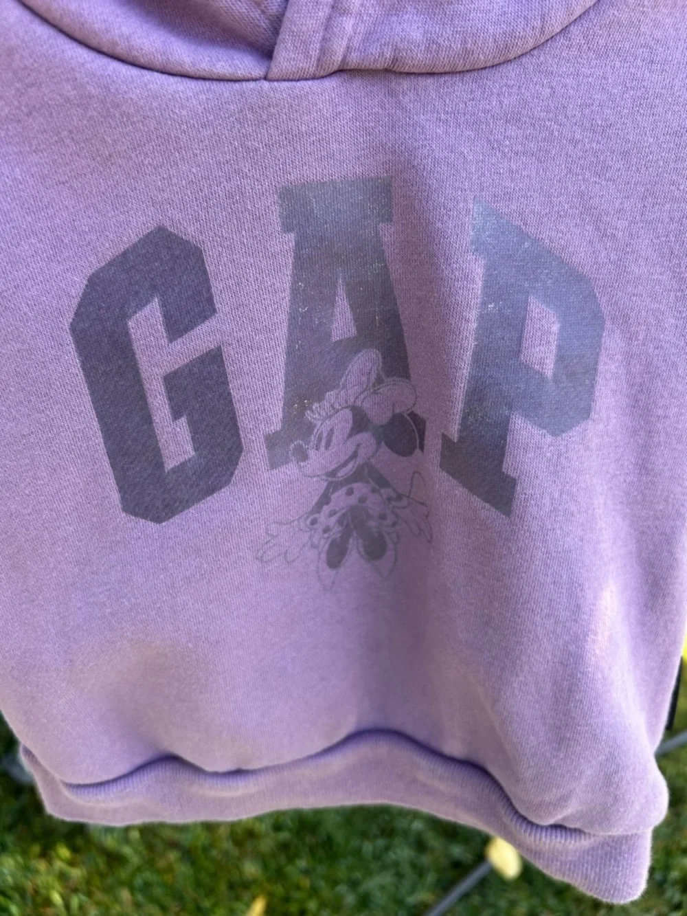 GAP Kids Purple Hooded Sweatshirt with Minnie Mouse Graphic matching set